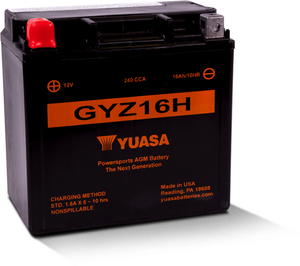 Yuasa GYZ16H Sealed AGM Factory Activated Powersport Battery