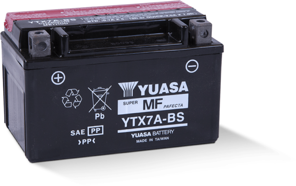 Yuasa YTX7A-BS Sealed AGM with Fresh pack Powersport Battery