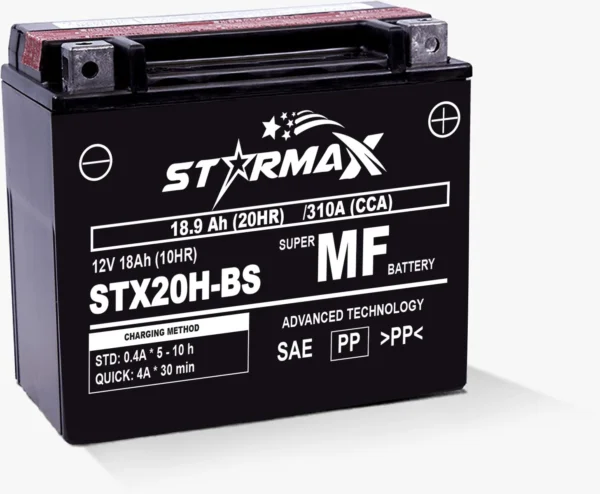 Starmax STX20H-BS Advanced Performance Series, AGM Motorcycle Battery