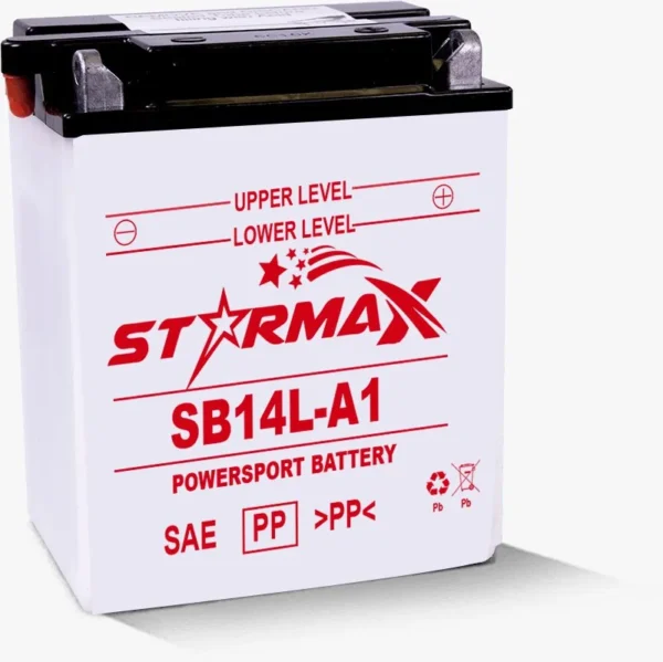 Starmax SB14L-A1 High Performance, Premium Flooded Motorcycle Battery