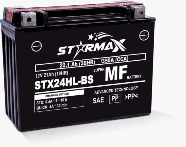 Starmax STX24HL-BS Advanced Performance Series, AGM Motorcycle Battery