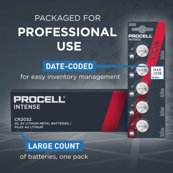 Procell Intense 2032 (1 Strip = 5 EA) Battery  - PX2032 - Image 3