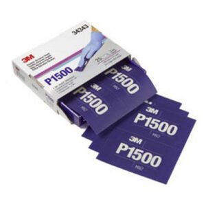 3M 34343 Flexible Abrasive Hookit Sheet, 5.5 in x 6.8 in, P1500