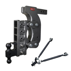 Gen-Y Hitch The BOSS TORSION-FLEX 2.5" Receiver 18" Drop 2.4K TW 21K Hitch & GH-061 Dual-Ball & GH-062 Pintle Lock & GH-0101 Stab Kit (GH-1525)