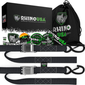 Rhino USA 1.5" X 8' Cambuckle Motorcycle Tiedown Straps 2-Pack (G-CAMSOFT-2PK)