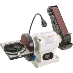 Shop Fox 2" x 27" Combo Belt and 6" Disc Benchtop Sander with LED Work Light (W1838)