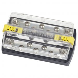 BS2723   DualBus Plus 150A BusBar - Double 2 x 5/16"-18 Studs and 5 x #10-32 Screws