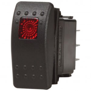 BS7937   Contura II Switch DPDT Black - (ON)-OFF-ON