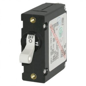 BS7299   A-Series Toggle Circuit Breaker - Single Pole 8A White