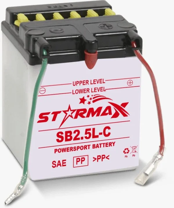 Starmax SB2.5L-C High Performance, Conventional Motorcycle Battery