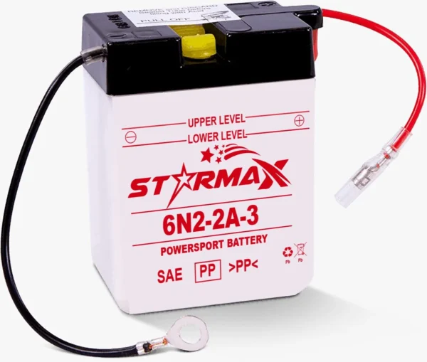 Starmax 6N2-2A-3 Coventional Flooded, Motorcycle Battery - 6 Volt