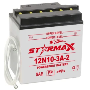 Starmax 12N10-3A-2 Coventional Flooded, Motorcycle Battery - 12 Volt