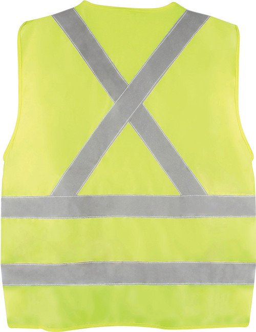 PIP DYNAMIC Pip-Tsv2Yg21L Csa Appr. Polyest. Traffic Vest, Hi-Vis Yellow-Green, 2" Wide 360° Hrz. Stripes, 2 Vrt. Stripes, X In Back – L 1 PIP DYNAMIC Pip-Tsv2Yg21L Csa Appr. Polyest. Traffic Vest, Hi-Vis Yellow-Green, 2" Wide 360° Hrz. Stripes, 2 Vrt. Stripes, X In Back – L