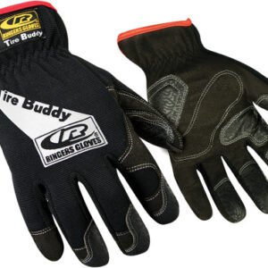 RINGERS GLOVES  (Ansell) Rin-103-09 Tire Buddy Padded Palm Automotive Glove W/ Slip-On Cuff, Size 9 (Medium)