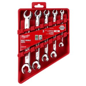 MILWAUKEE   Mlw-48-22-9470 5Pc Double End Flare Nut Wrench Set - Sae