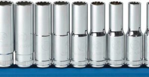 GEARWRENCH GWR-80712  Socket Set Deep Metric 1/2" Dr 12Pt 10Pc