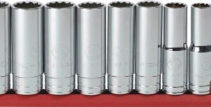 GEARWRENCH GWR-80713  Socket Set Deep Sae 1/2" Dr 12Pt 8Pc