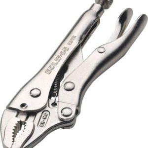 ECLIPSE ECL-E5WR  5" Curved Jaw Locking Pliers W/Wire Cutters, 1-1/4" Jaw Cap.