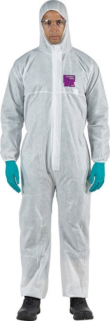 ANSELL ANS-WH15-S-92-101-04 Alphatec® 1500 - Model 101 White Coveralls, Filters 100% Of Particles >3 Microns Including Asbestos, 3-Pc Hood, 2-Way Front Zipper & Storm Flap, Large 1 ANSELL ANS-WH15-S-92-101-04 Alphatec® 1500 - Model 101 White Coveralls, Filters 100% Of Particles >3 Microns Including Asbestos, 3-Pc Hood, 2-Way Front Zipper & Storm Flap, Large