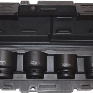 LTI TOOLS  (Lock Technology) Loc-4980 4-Pc Euro/Asian Axle Nut Socket Set – 12 Pt., 24Mm, 30Mm, 32Mm, 36Mm