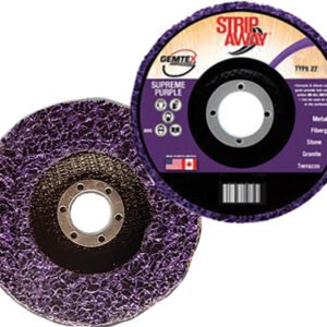 GEMTEX ABRASIVES  Gli-56064 4.5" Brite Prep™ Strip Away® Silicone Carbide Discs, Supreme (Purple), 7/8" Arbor, Pack Of 5