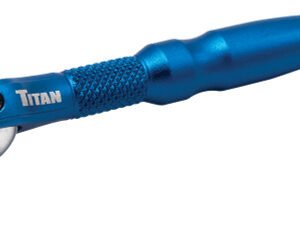 TITAN TOOLS Tit-11317 4" Long 1/4" Drive Aluminum Swivel Head 90-Tooth Micro Bit Driver, Magnetic Bit Retention, Includes Ph2 Bit