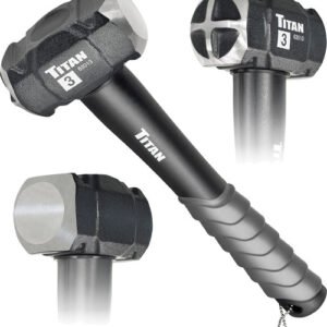 TITAN TOOLS  Tit-63013 Pro-X 3 Lb. Cross Pattern Drilling Hammer, Fiberglass Handle