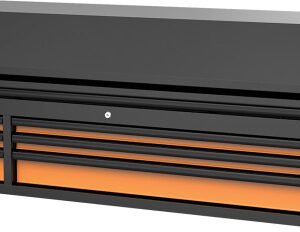 TOBEQ TBQ-TCBT610623ORBK  61" 6-Drawer Top Chest, Orange/Black