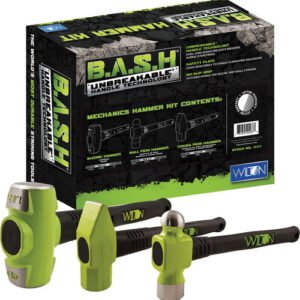 WILTON WIL-11111  3-Pc B.A.S.H® Mechanics Hammer Kit, Sledge, Ball Pein, Cross Pein