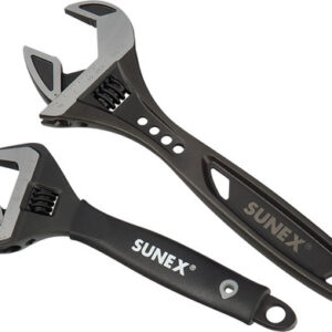 Sunex 2 Pc Adjustable Wrench Set (10" Tactical & 8" Wide Jaw)