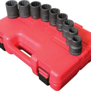 SUNEX SUN-4687 9-Pc 3/4" Dr. 12-Point Thin Wall Sae Impact Socket Set