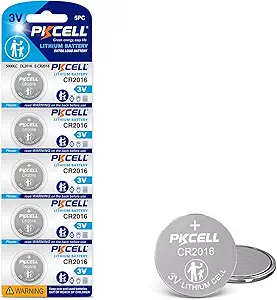 PKCELL CR2016-5B 3.0V Lithium button cell CR- 5pcs/card 600cards/carton (CR2016)