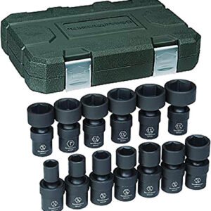 GEARWRENCH GWR-84938N  13-Pc 1/2" Drive 6 Point Sae Universal Joint Impact Socket Set