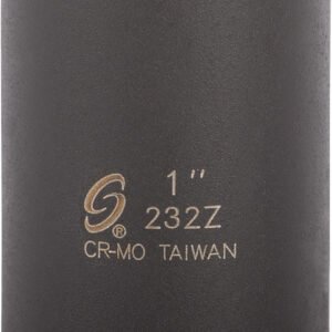 SUNEX SUN-232Z  1/2" Dr. 12 Pt. 1" Impact Socket