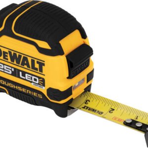 DEWALT DEW-DWHT35625S  Toughseries™ Led Light Measuring Tape, 25 Ft., Rechargeable Li-Ion Battery, Auto-Shut-Off, Double-Sided Print