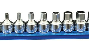 VIM TOOLS  Vim-Shm400A Metric Stubby Hex Drive Bit 9 Pc Set, 2-10Mm, 1/4" Square Dr.
