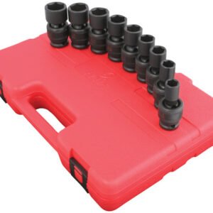 SUNEX SUN-2657  9-Pc 1/2" Dr. Sae Universal Impact Socket Set