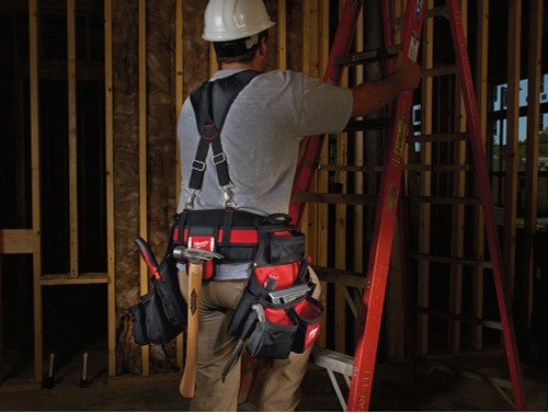 MILWAUKEE Mlw-48-22-8120 Contractor'S Belt With Suspension Rig, 24 Pockets, Fits 30" To 53" Waists 1 MILWAUKEE Mlw-48-22-8120 Contractor'S Belt With Suspension Rig, 24 Pockets, Fits 30" To 53" Waists