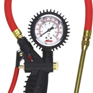 MILTON MIL-S-576A  Pistol Grip Inflator Gauge, Analog 0-160 Psi, Dual Foot Chuck, 15" Hose