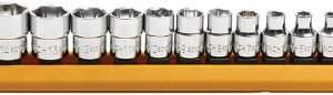 GEARWRENCH GWR-81394 12-Pc 1/4" Drive 6 Point Stubby Socket Set Metric, 4-15Mm