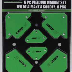 GRIP-ON TOOLS  Gri-85281 6-Pc Welding Magnet Set, 45°, 90° & 135° Angles, 25 Lb & 9 Lb Capacities