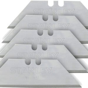 STANLEY BLACK  & Decker Stn-11-921 1992® 2.4" (62Mm) Heavy-Duty Utility Blades (Pack Of 5), Compatible With Most Standard Utility Knives
