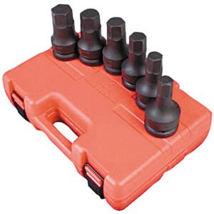 SUNEX SUN-5607  6-Pc 1" Dr Metric Hex Driver Set
