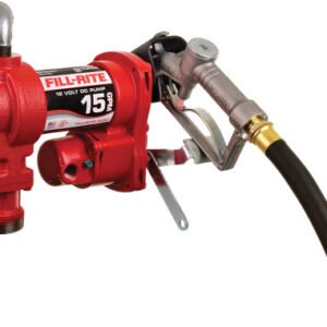Fill-Rite 15 Gpm, 12V Dc Pump, 3/4" X 12' Hose, 3/4" Manual Nozzle, 5' Ground Wire, 18' 12 Gauge 2 Wire Battery Cable, Telescoping Steel Suction Pipe (20" To 34½").