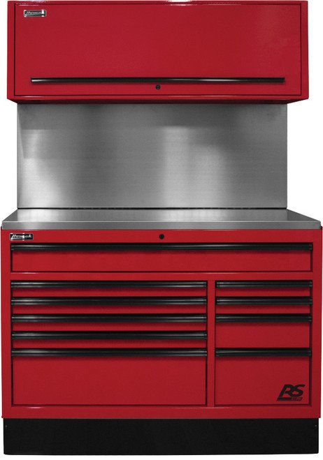 HOMAK HOM-RDCTS54001 54” Cts Set With Solid Back Splash - Red 1 HOMAK HOM-RDCTS54001 54” Cts Set With Solid Back Splash - Red