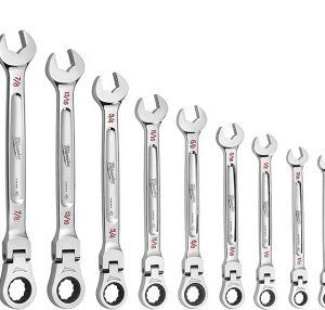 MILWAUKEE   Mlw-48-22-9413 15-Pc Sae Flex Head Ratcheting Combination Wrench Set, 1/4"-1"