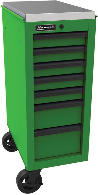 HOMAK HOM-LG08014070 14.5" Rs Pro Side Cabinet, 7 Drawers - Green 1 HOMAK HOM-LG08014070 14.5" Rs Pro Side Cabinet, 7 Drawers - Green
