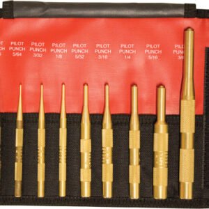 MAYHEW MAY-61367  9 Pc Brass Pilot Punch Set (Inch)