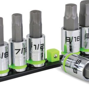 GRIPEDGE GPE-HCS6S  6-Pc 1/2" Drive Sae Rpt Hex Bit Socket Set, 3/8-3/4"