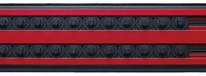 MECHANIC'S TIME  Savers Mts-Lasdr25 1/4" Dr. 2-Row Lock-A-Socket Tray, Red